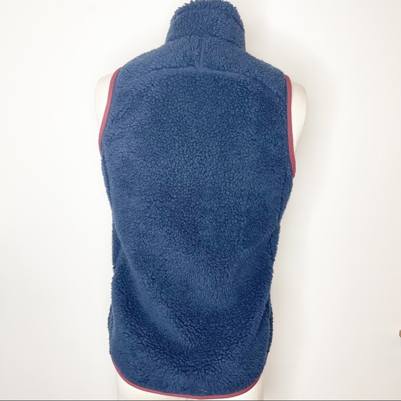 LL Bean Mens Size S Sherpa Mountain Pile Fleece Vest Blue Hiking Gorpcore - Picture 4 of 10